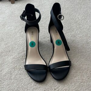 Nine West Black Ankle Strap Heels